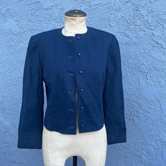 1980s Pendleton Blazer Jacket Womens 6 Small Blue Preppy Classiccore - Picture 3 of 8